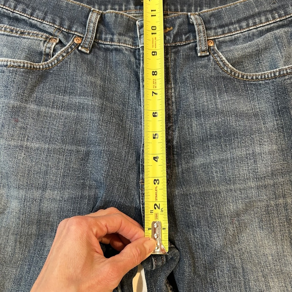 Lee Men's Blue Denim Jean 33x29.5 Straight Premium Select Regular Fit Distressed - Picture 5 of 8